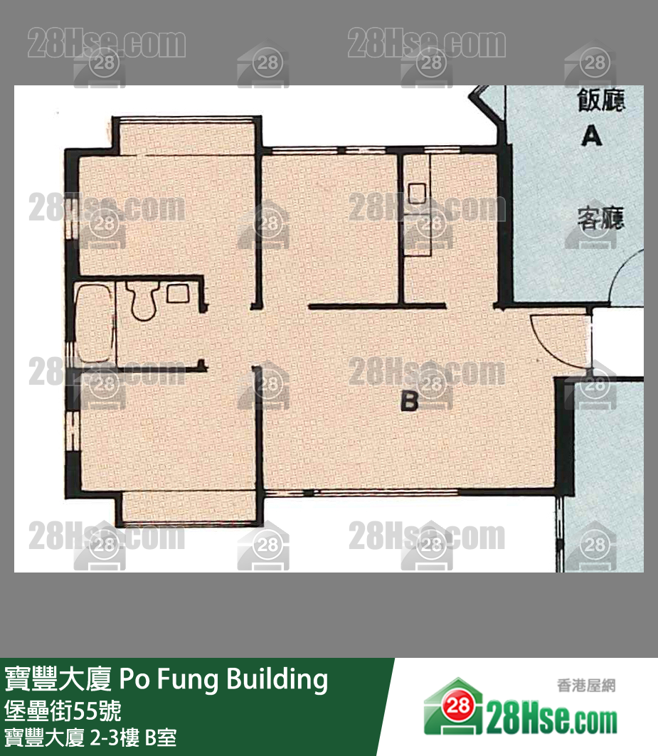 寶豐大廈 寶豐大廈3樓 B室 平面圖
