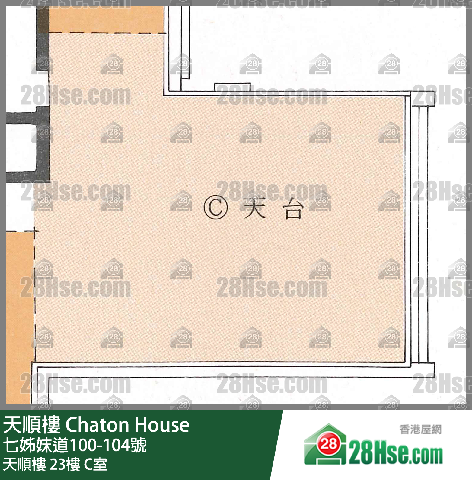 天顺楼 天顺楼23楼 C室 平面图