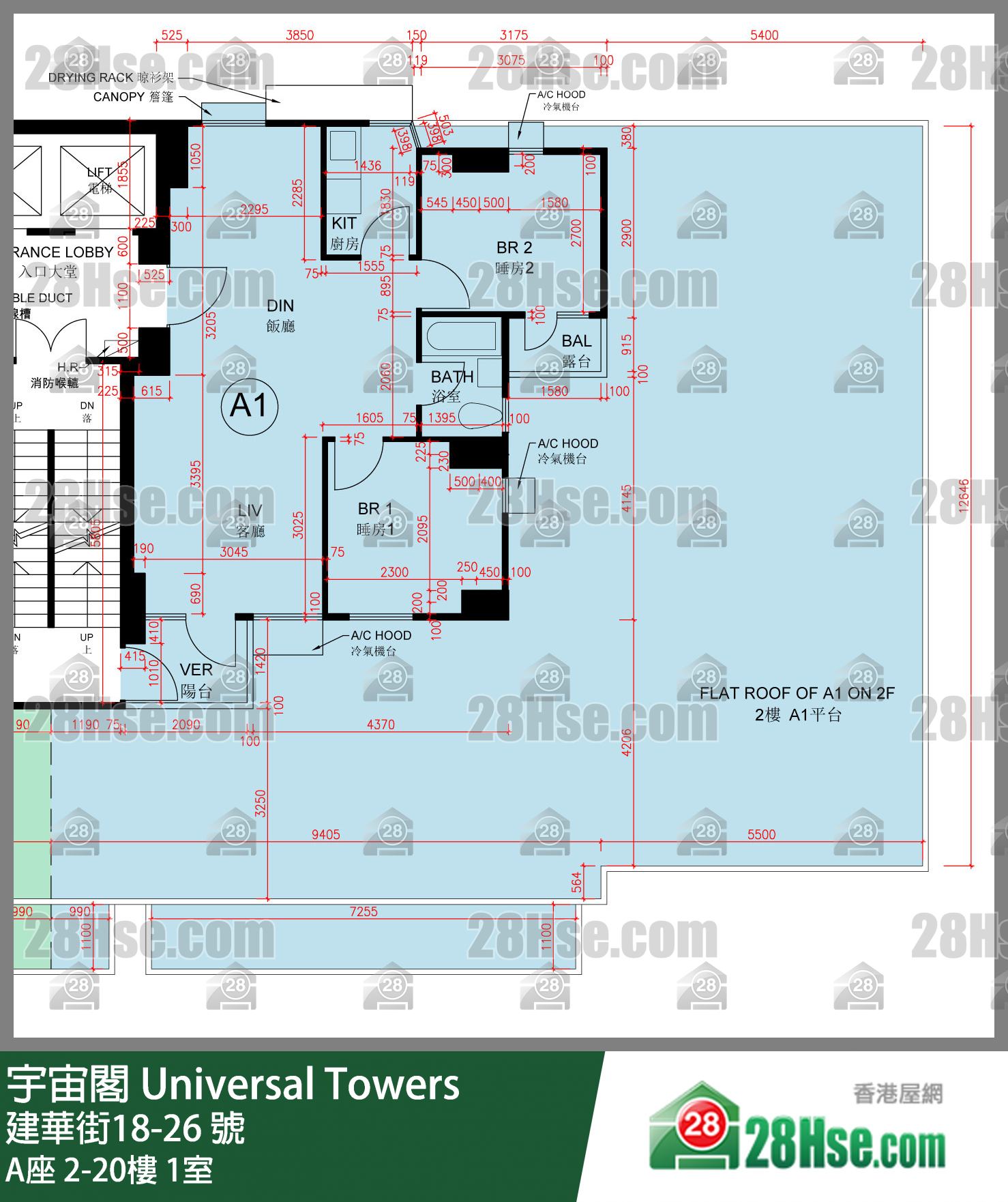 宇宙阁 A座 10楼 1室 平面图