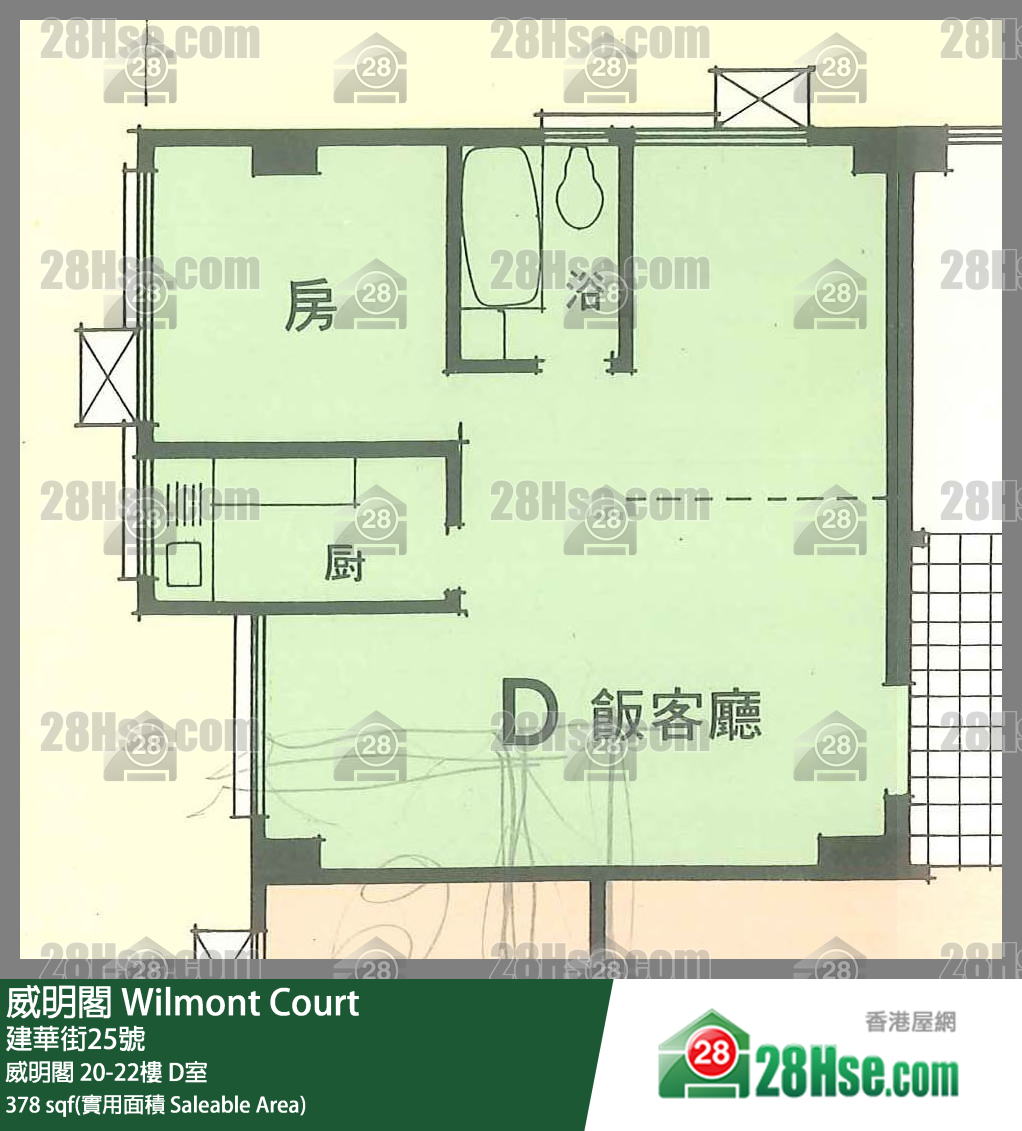威明閣 威明閣22樓 D室 平面圖
