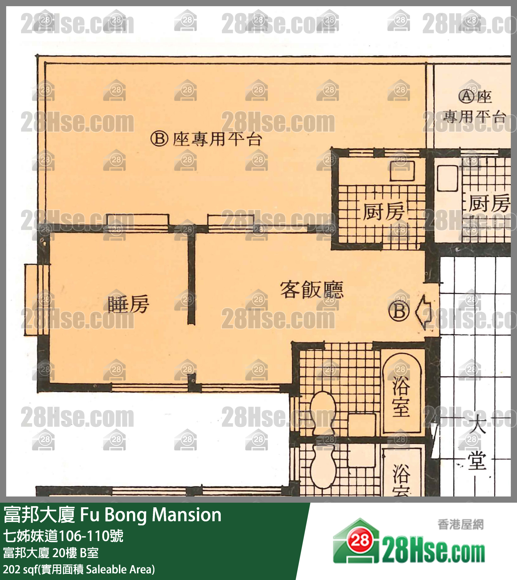 富邦大廈 富邦大廈20樓 B室 平面圖