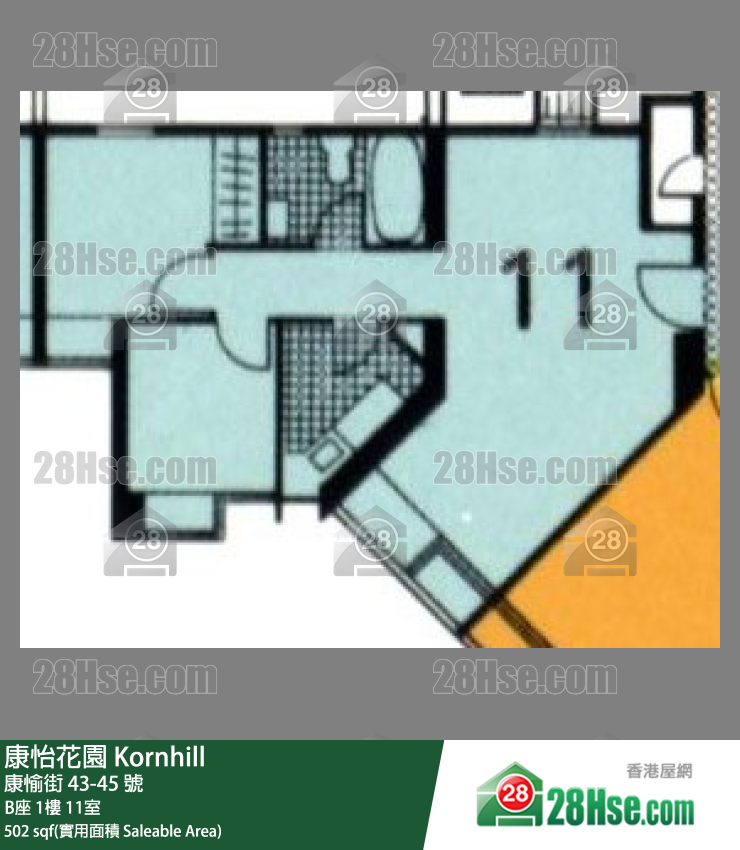 康怡花園 B座1樓 11室 平面圖