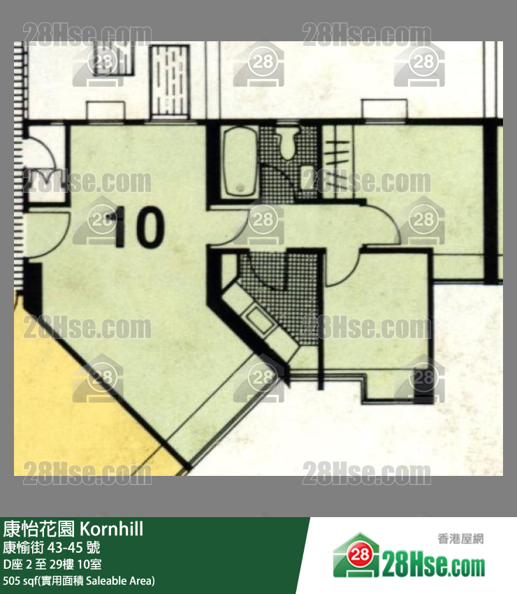康怡花園 D座26樓 10室 平面圖