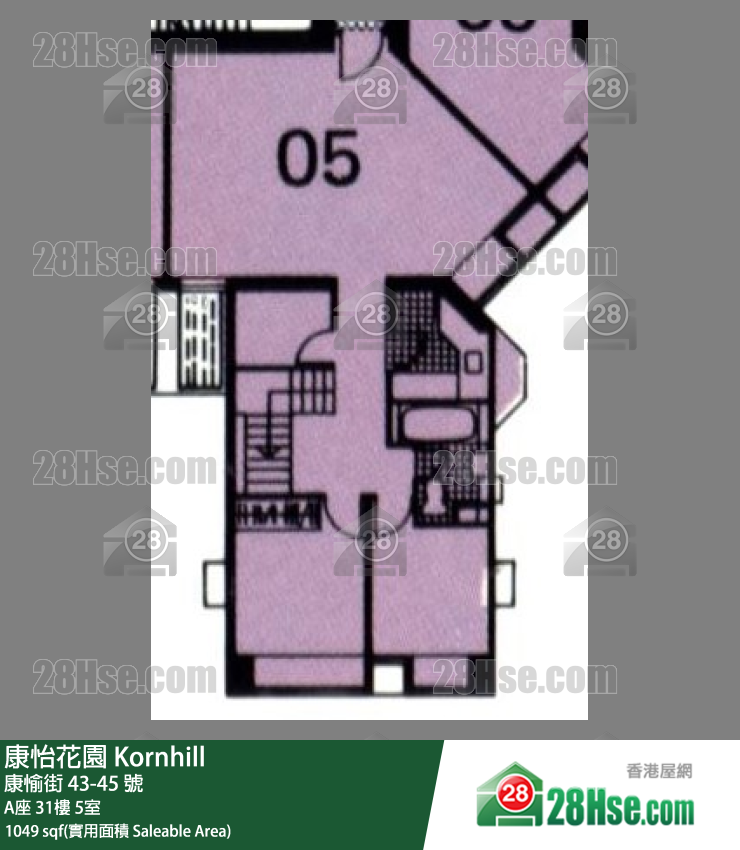 康怡花園 A座31樓 5室 平面圖