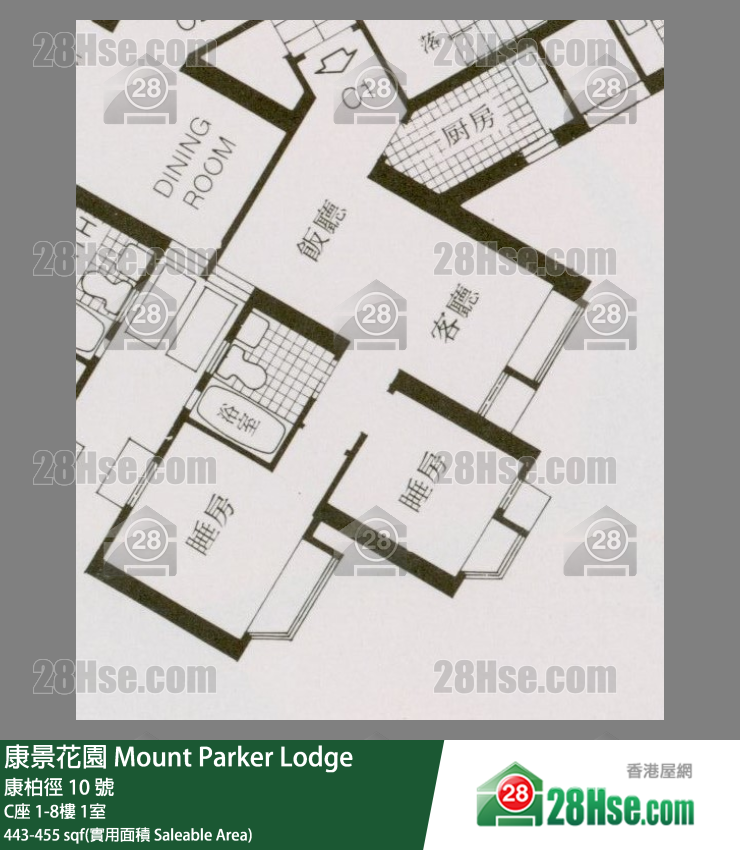 康景花園 C座4樓 1室 平面圖