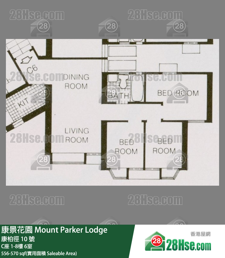 康景花園 C座5樓 6室 平面圖