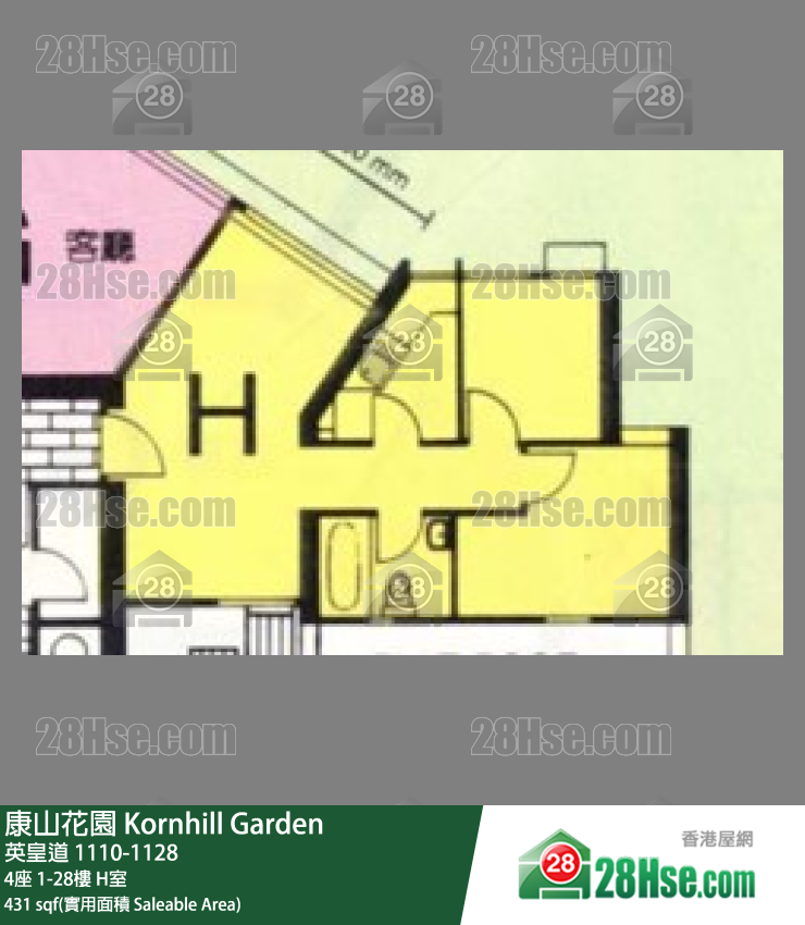 康山花园 单位平面图(由 28Hse 提供)