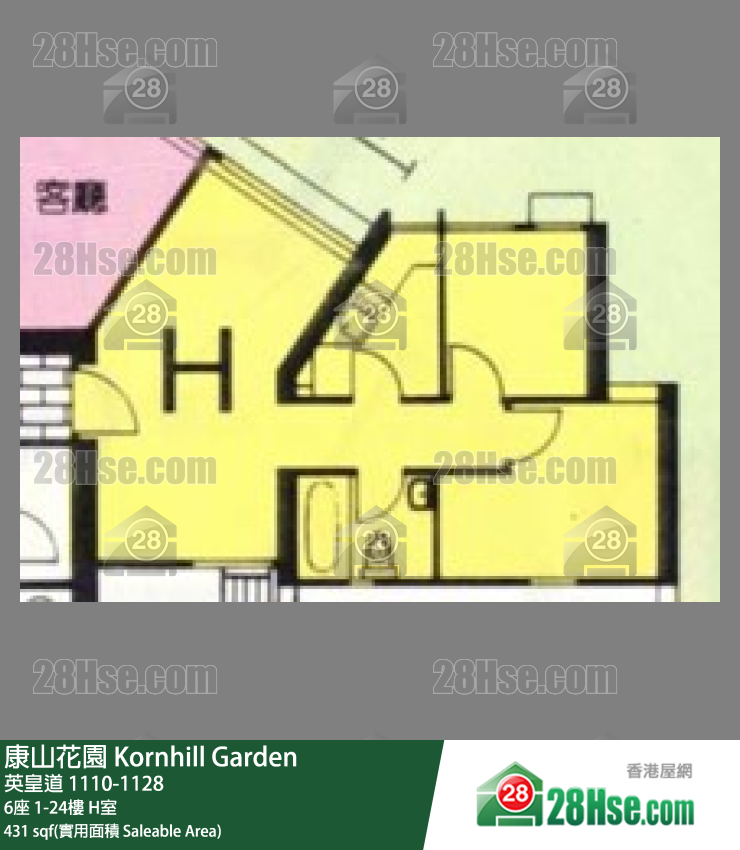 康山花園 6座4樓 H室 平面圖