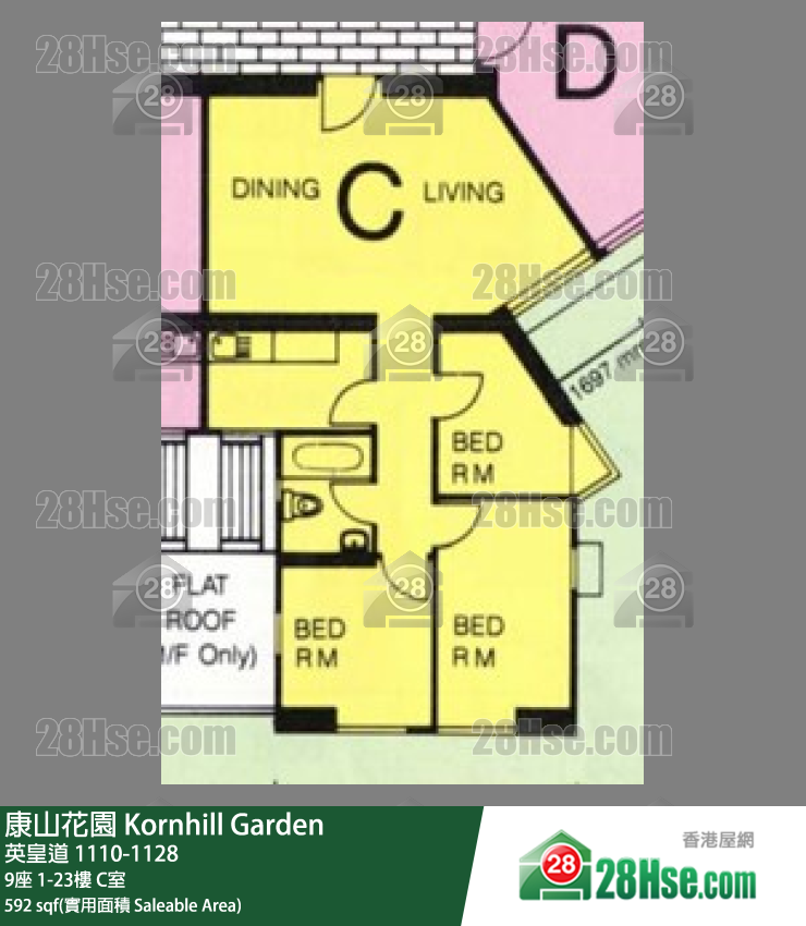 康山花园 9座10楼 C室 平面图