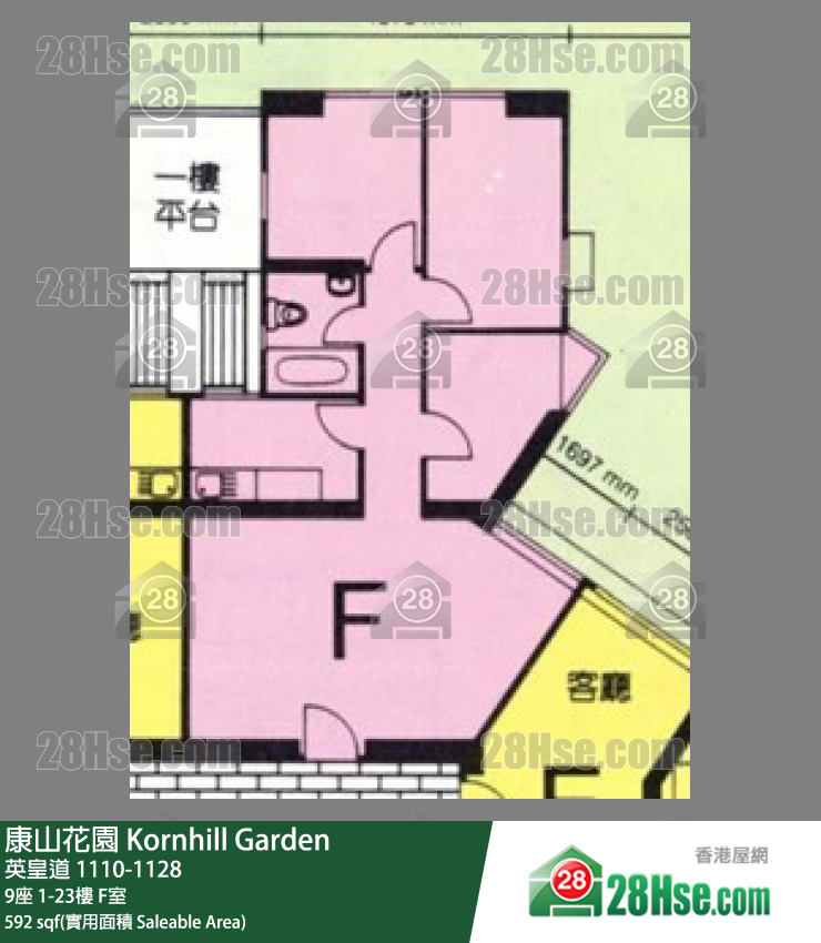 康山花园 单位平面图(由 28Hse 提供)