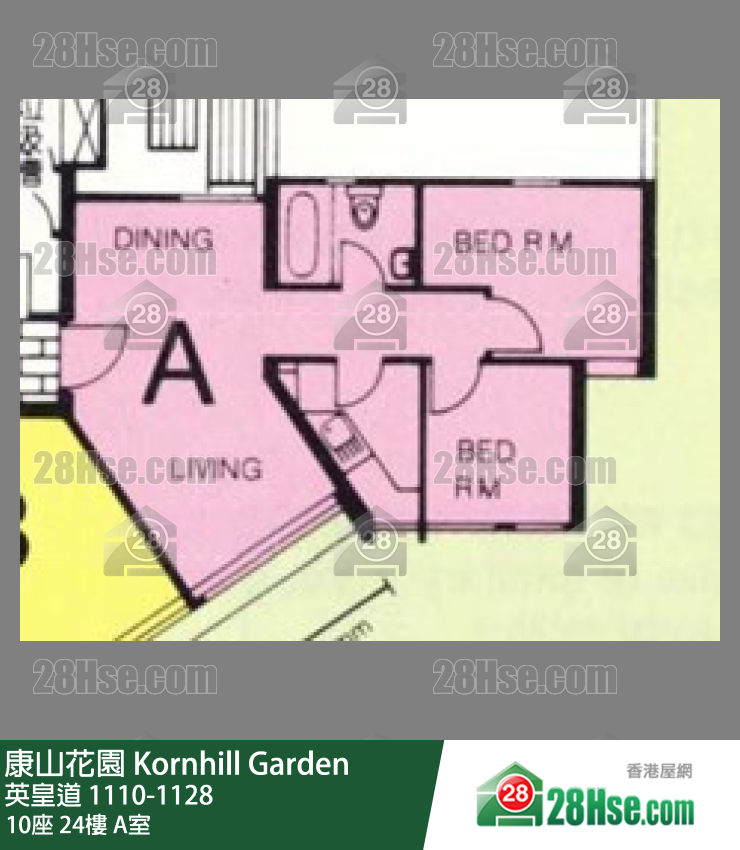 康山花園 10座24樓 A室 平面圖