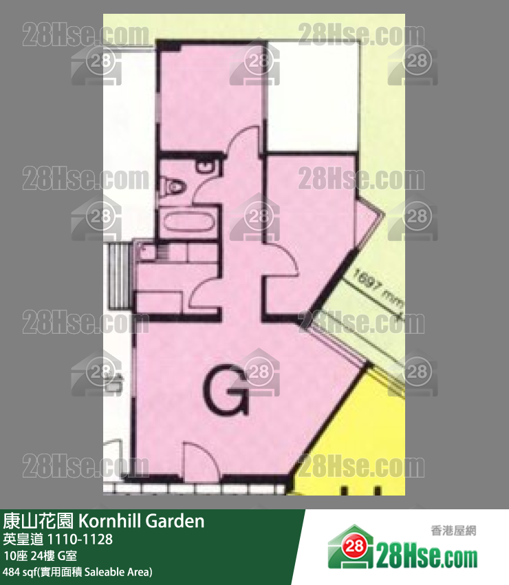 康山花园 10座24楼 G室 平面图