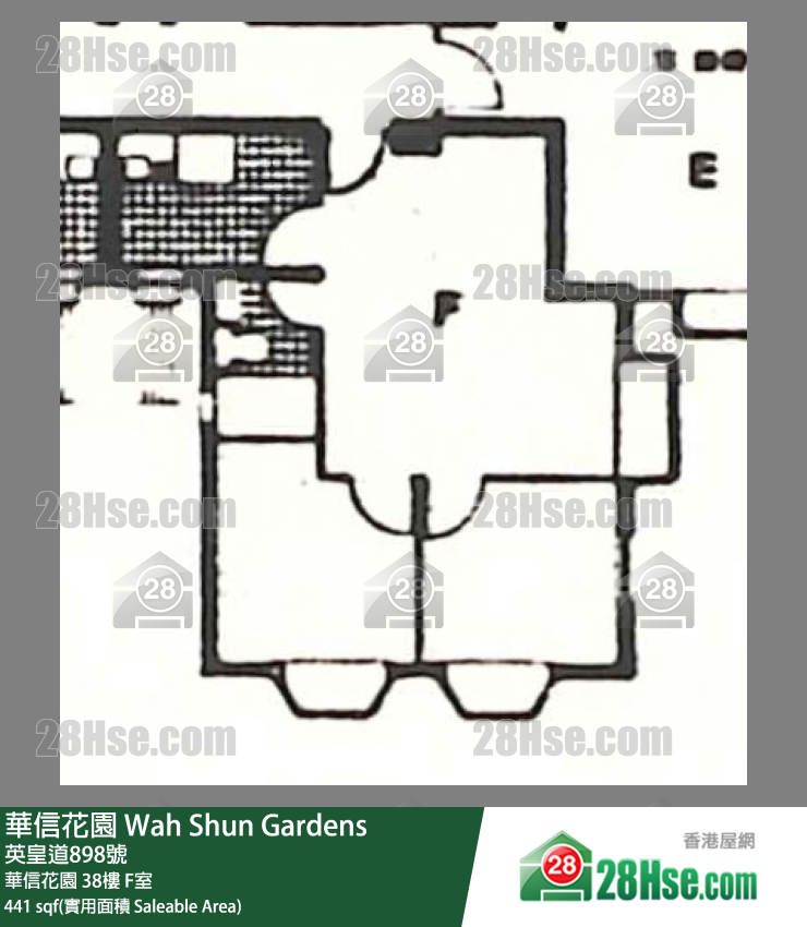 華信花園 華信花園38樓 F室 平面圖