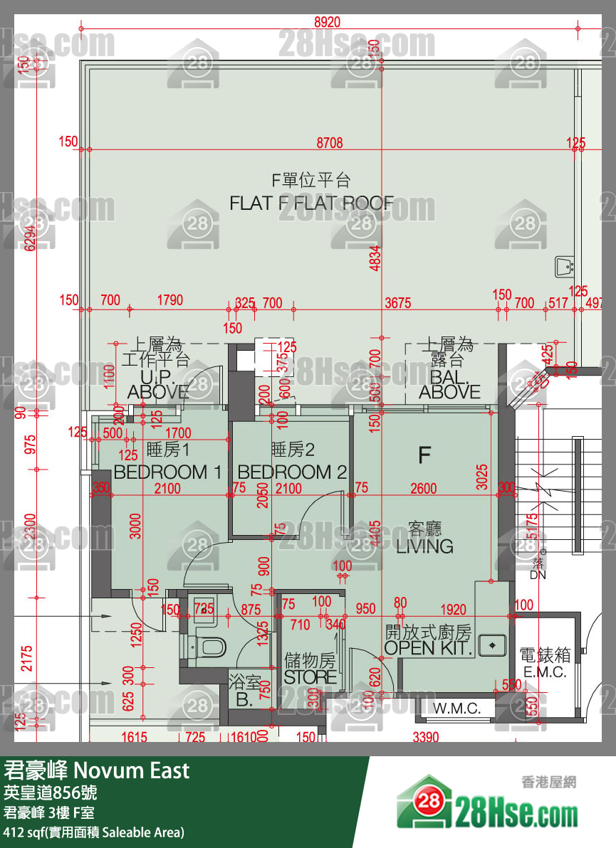 君豪峰 君豪峰 3樓 F室 平面圖