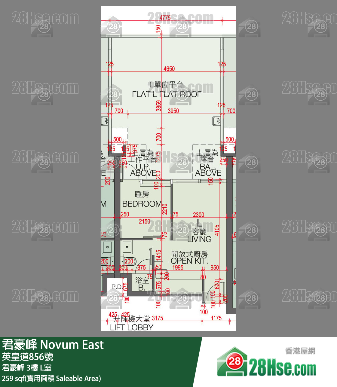君豪峰 君豪峰 3樓 L室 平面圖