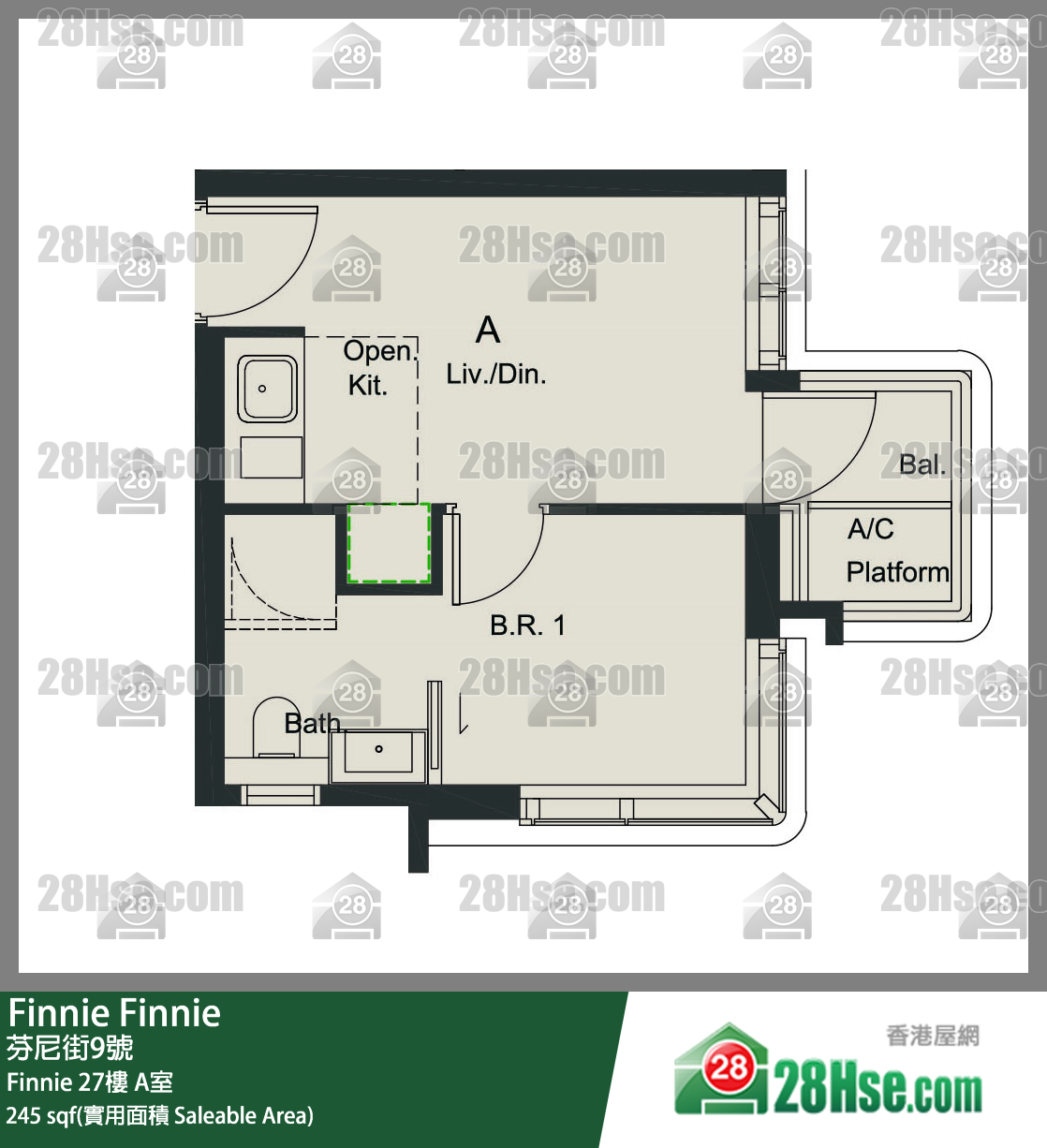 Finnie Finnie27樓 A室 平面圖