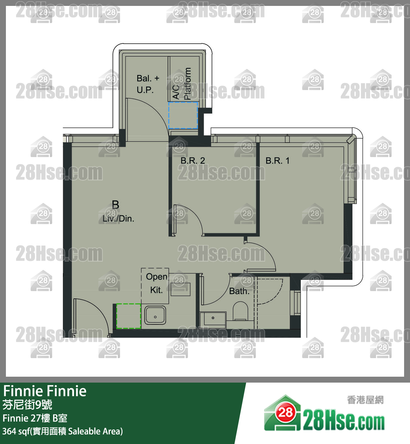 Finnie Finnie27樓 B室 平面圖