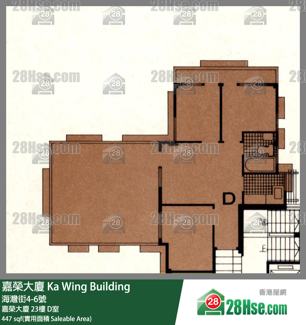 嘉榮大廈 嘉榮大廈23樓 D室 平面圖