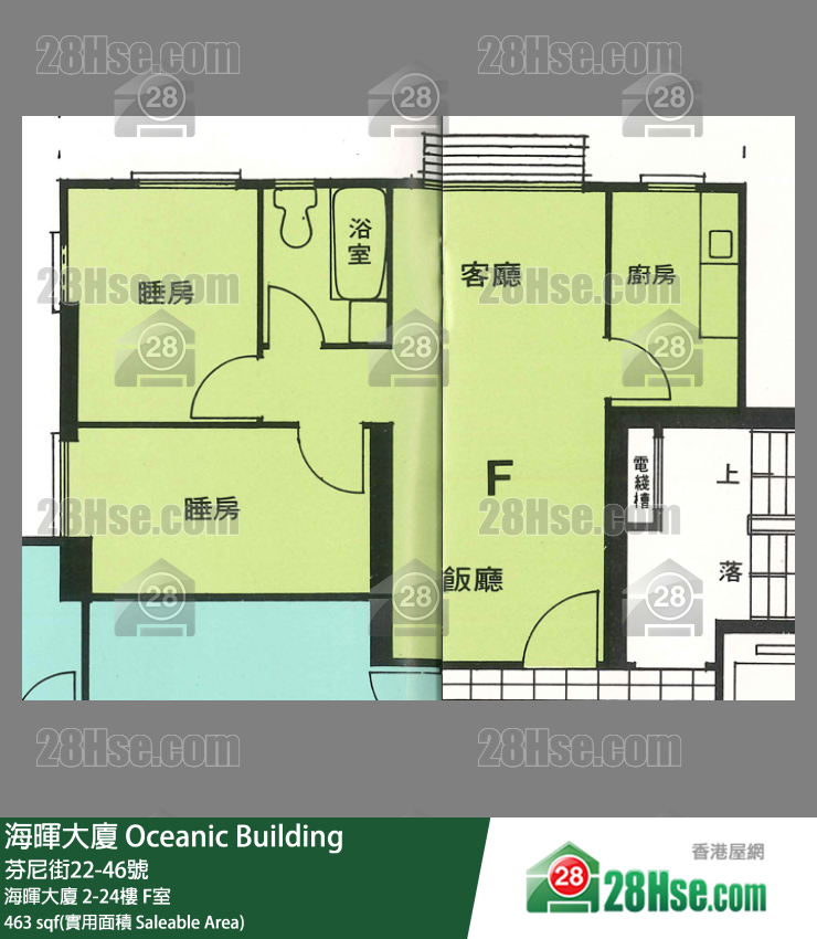 海晖大厦 海晖大厦8楼 F室 平面图