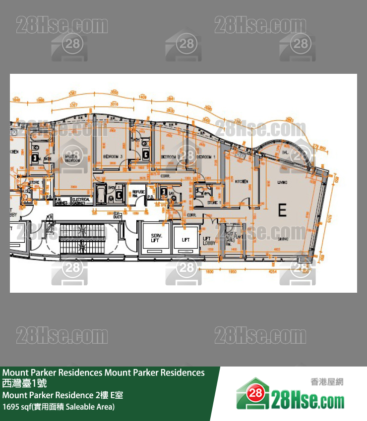 Mount Parker Residences Mount Parker Residence2樓 E室 平面圖