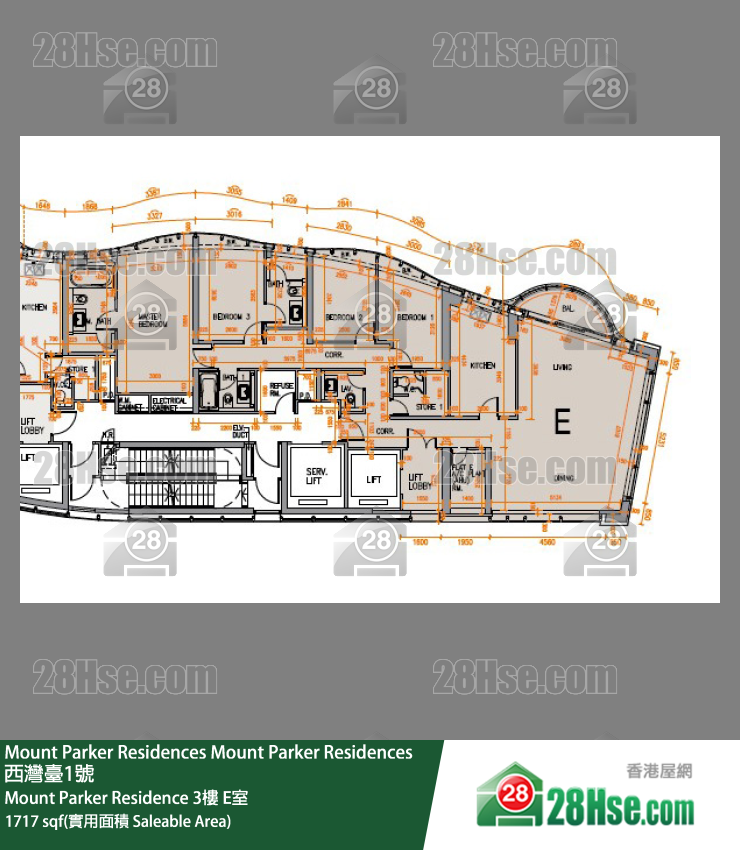 Mount Parker Residences Mount Parker Residence3樓 E室 平面圖