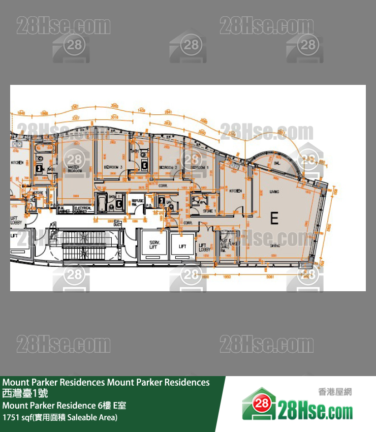 Mount Parker Residences Mount Parker Residence6楼 E室 平面图