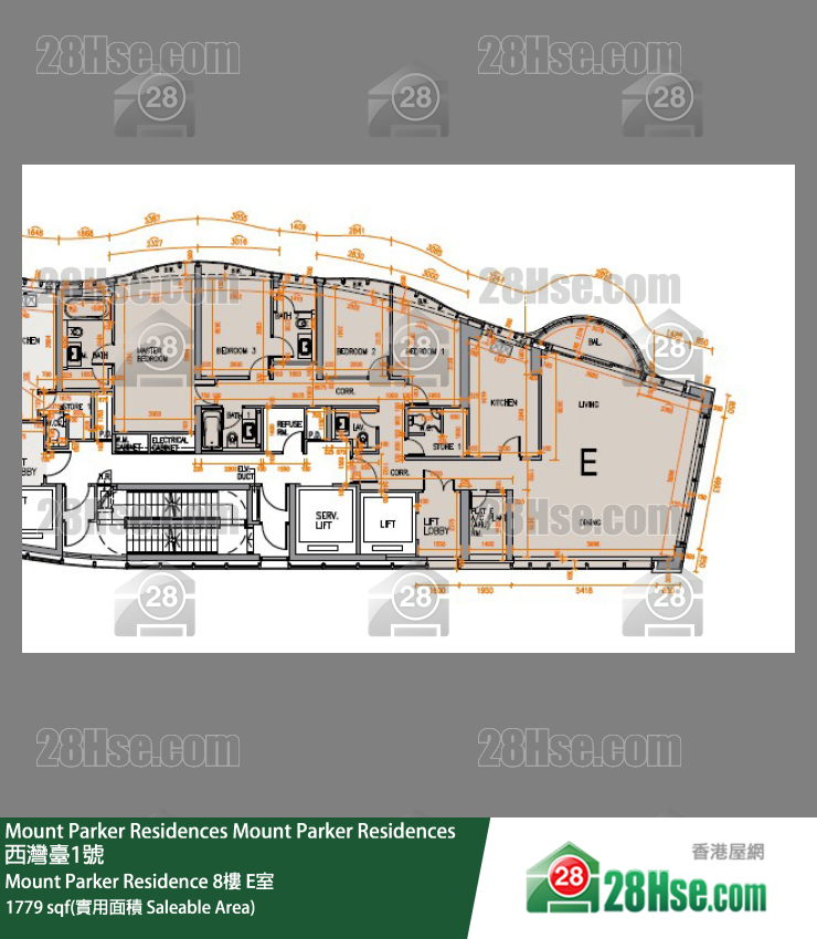 Mount Parker Residences Mount Parker Residence8楼 E室 平面图