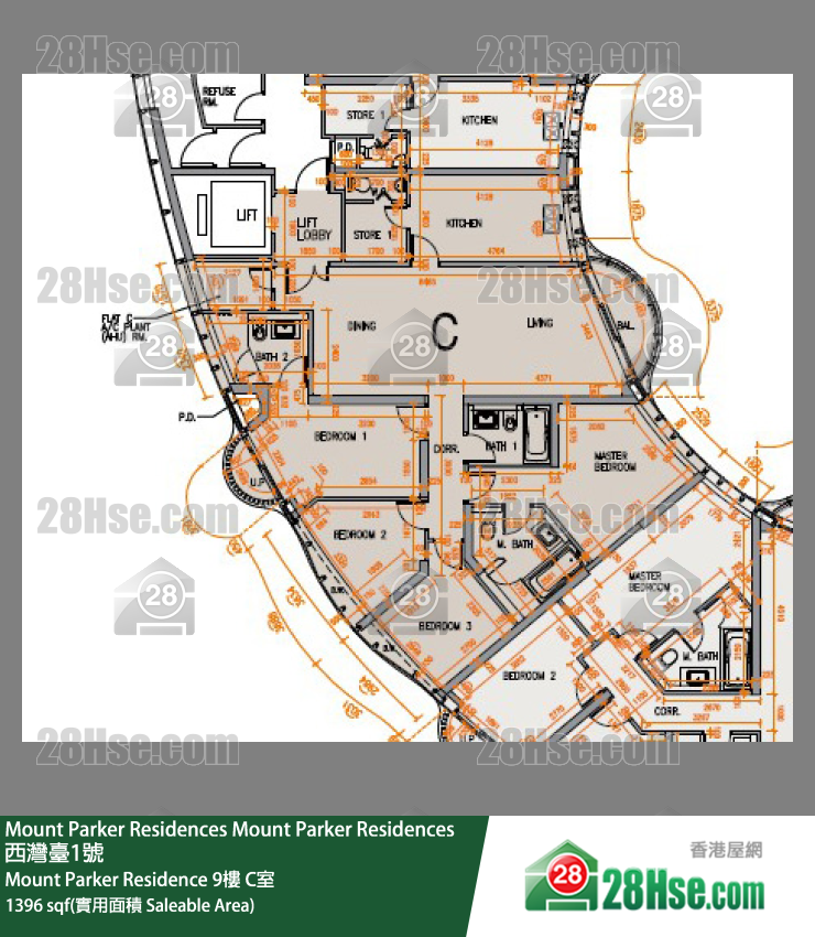 Mount Parker Residences Mount Parker Residence 9楼 C室 平面图
