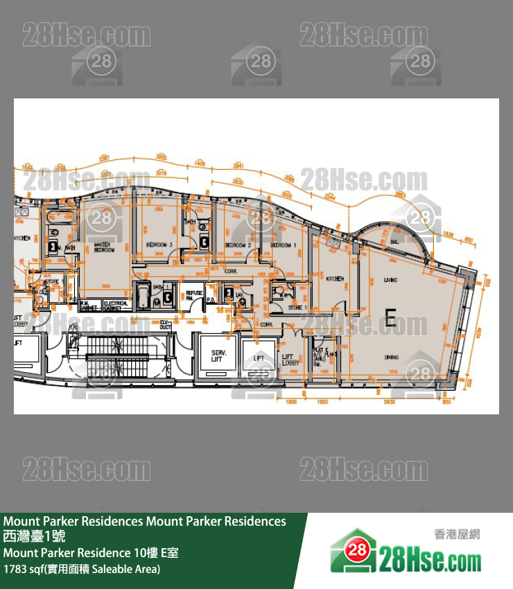 Mount Parker Residences Mount Parker Residence10楼 E室 平面图
