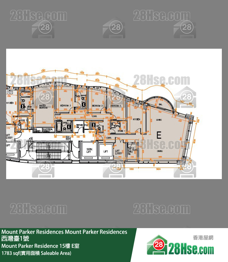 Mount Parker Residences Mount Parker Residence15楼 E室 平面图
