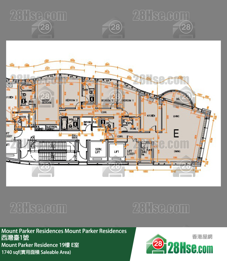 Mount Parker Residences Unit FloorPlan (Provided by 28Hse)