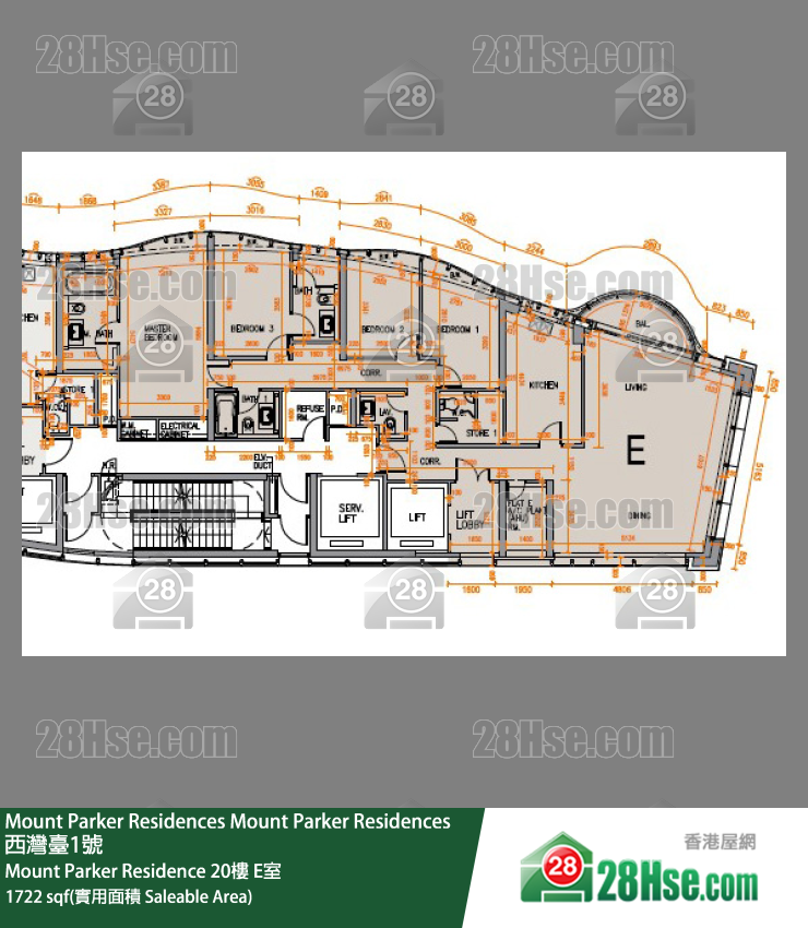 Mount Parker Residences Mount Parker Residence20楼 E室 平面图