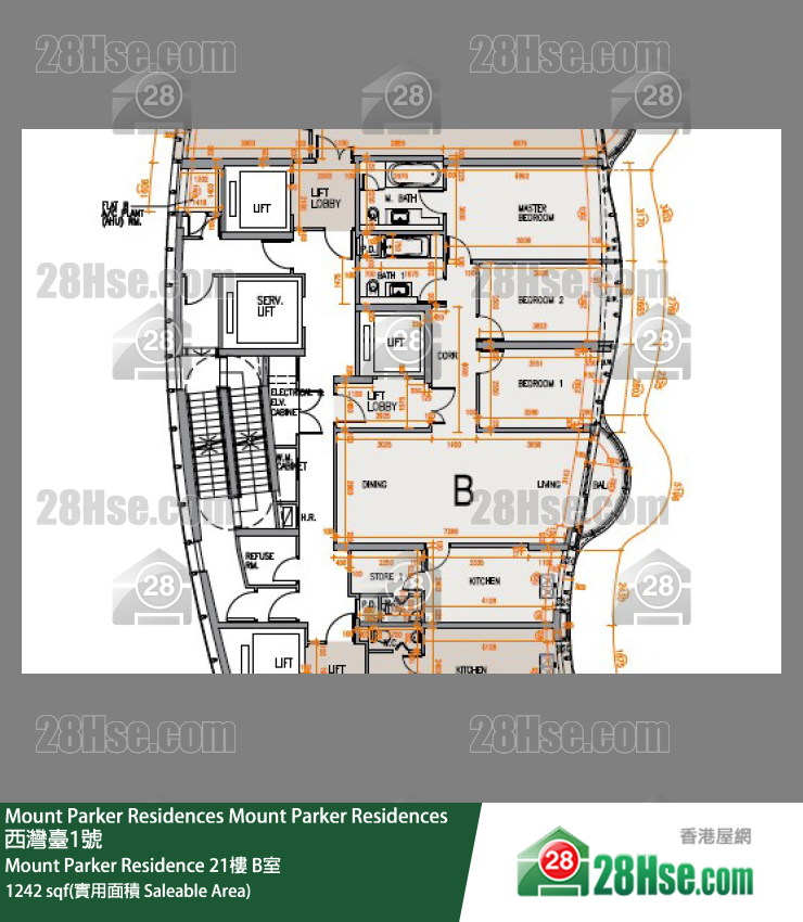 Mount Parker Residences Mount Parker Residence21楼 B室 平面图