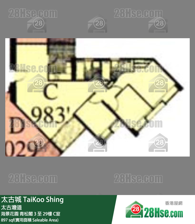 太古城 海景花園青松閣12樓 C室 平面圖