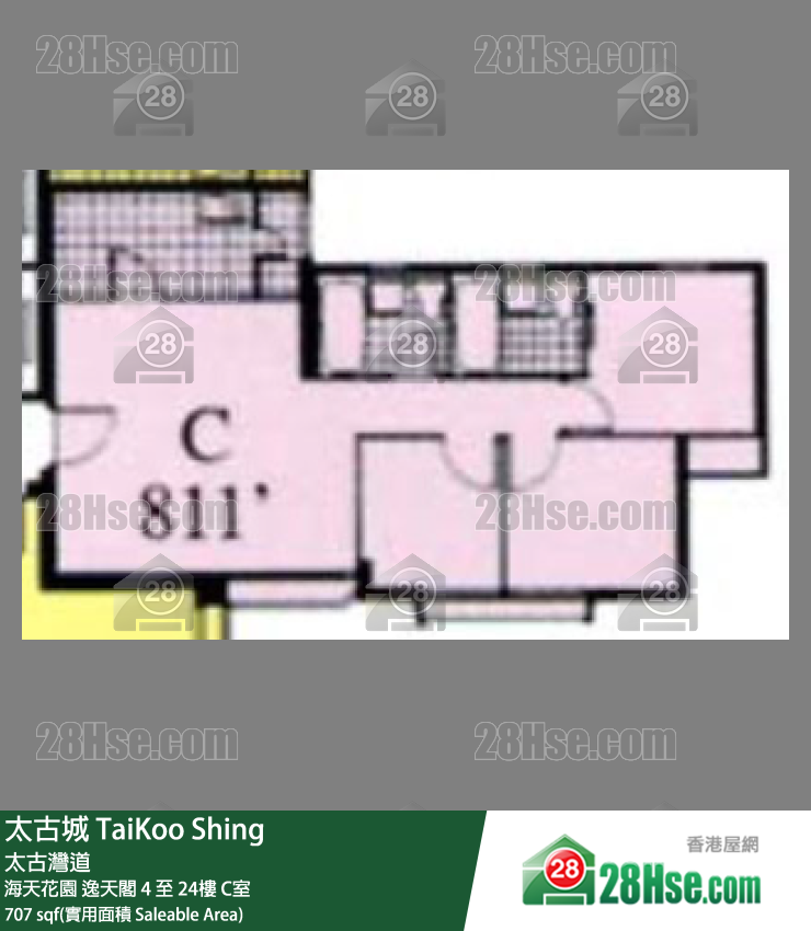 太古城 海天花園逸天閣11樓 C室 平面圖