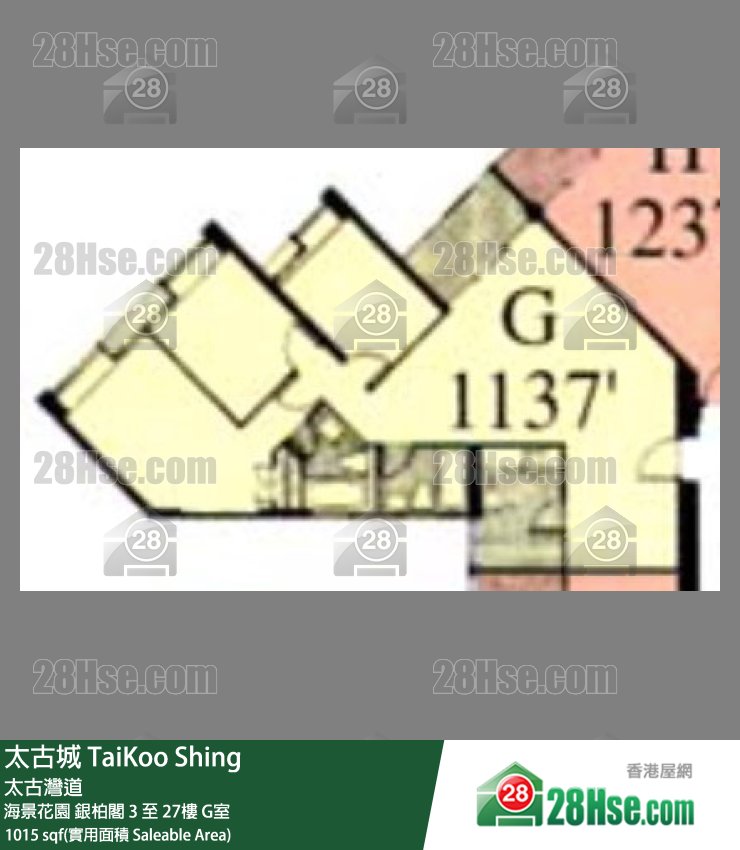 太古城 海景花園銀柏閣21樓 G室 平面圖