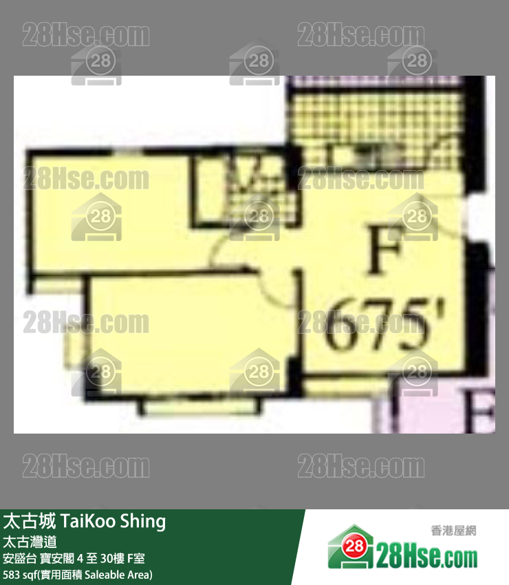 太古城 安盛台寶安閣10樓 F室 平面圖