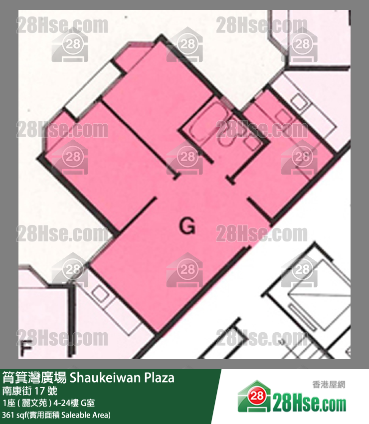 Shaukeiwan Plaza Unit FloorPlan (Provided by 28Hse)