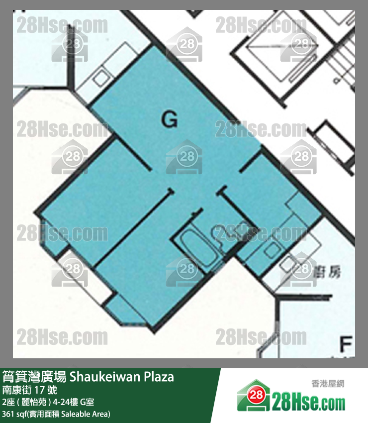 筲箕灣廣場 2座 ( 麗怡苑 )22樓 G室 平面圖
