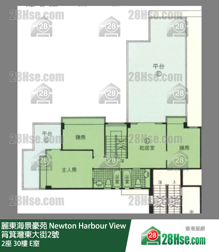 麗東海景豪苑 2座30樓 E室 平面圖