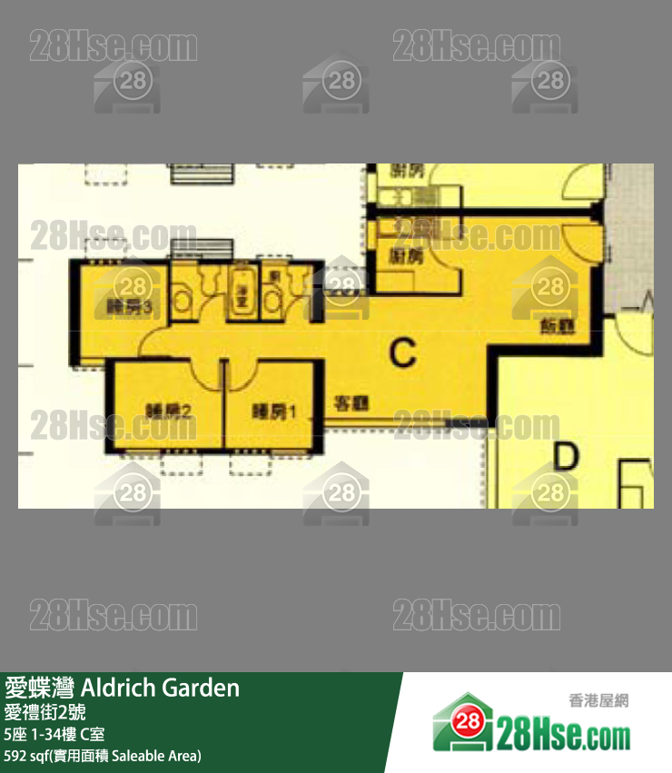 愛蝶灣 5座11樓 C室 平面圖