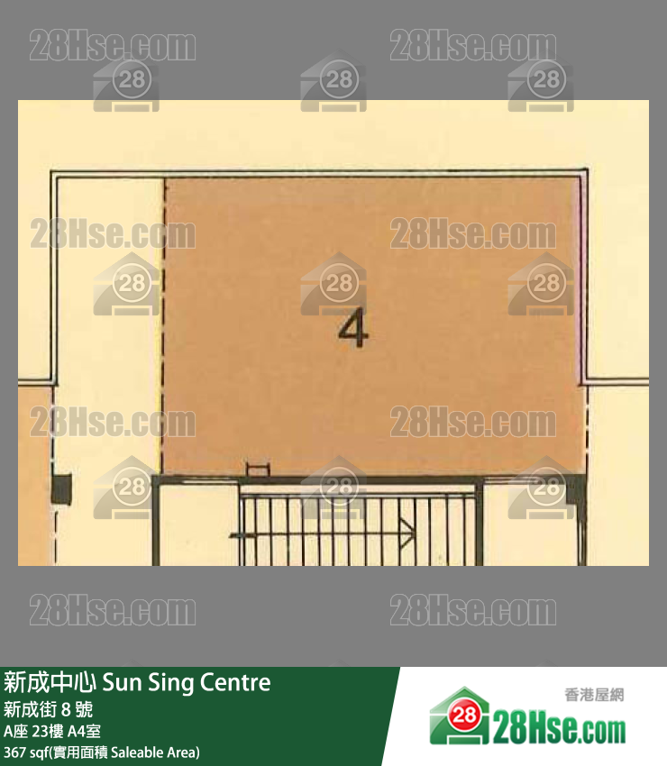 新成中心 A座23樓 A4室 平面圖