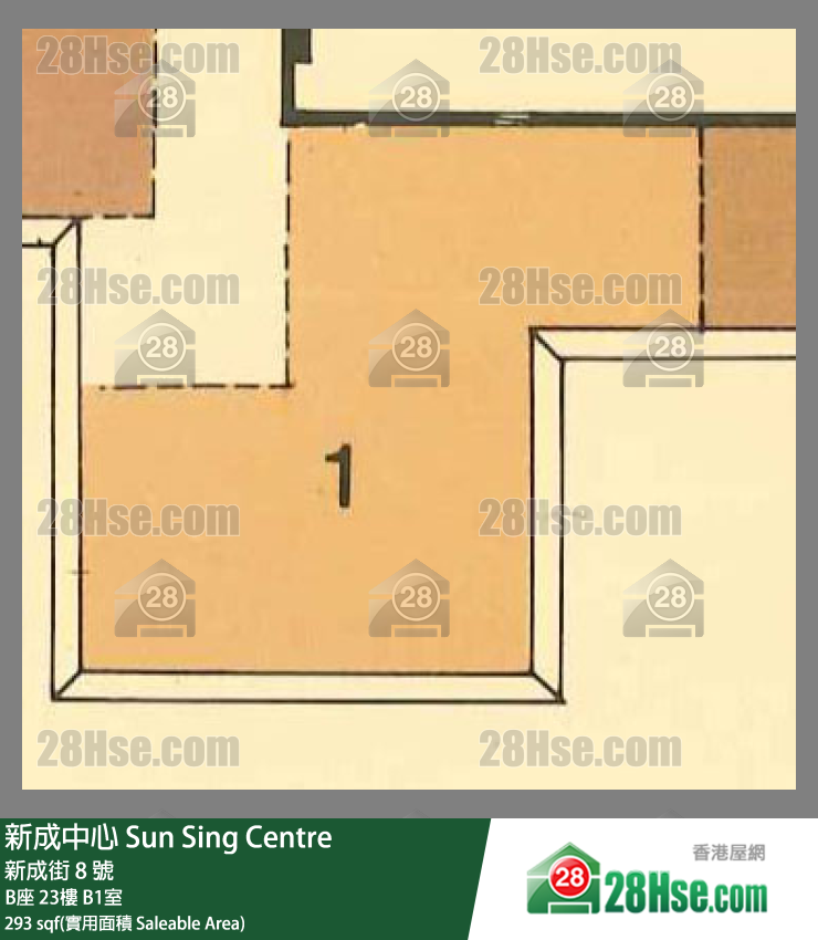 新成中心 B座23樓 B1室 平面圖