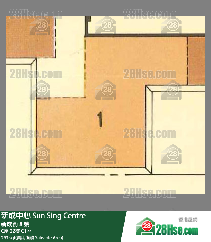 新成中心 C座 22樓 C1室 平面圖