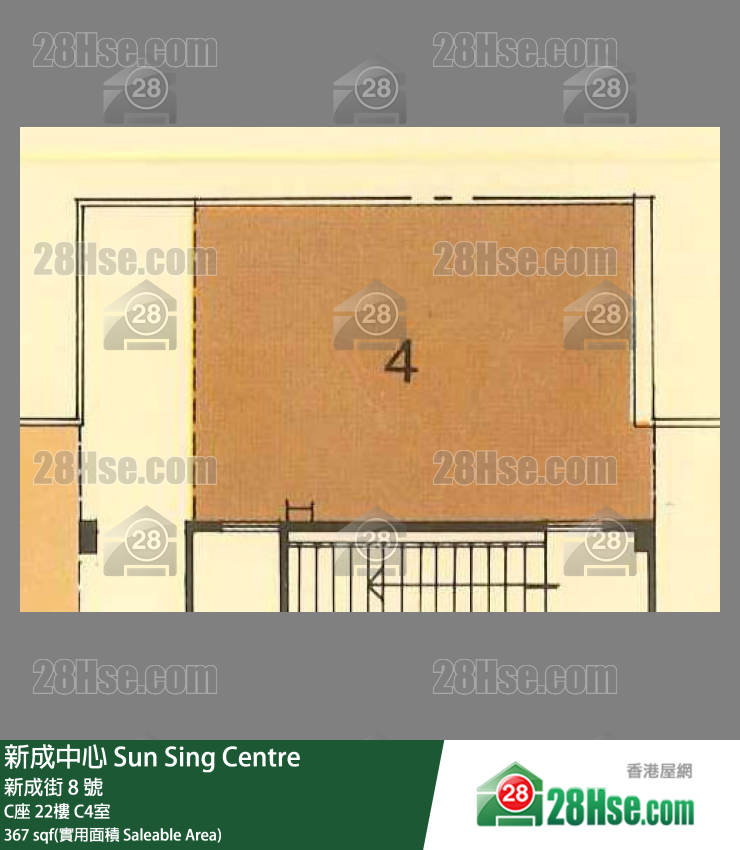 新成中心 C座22樓 C4室 平面圖