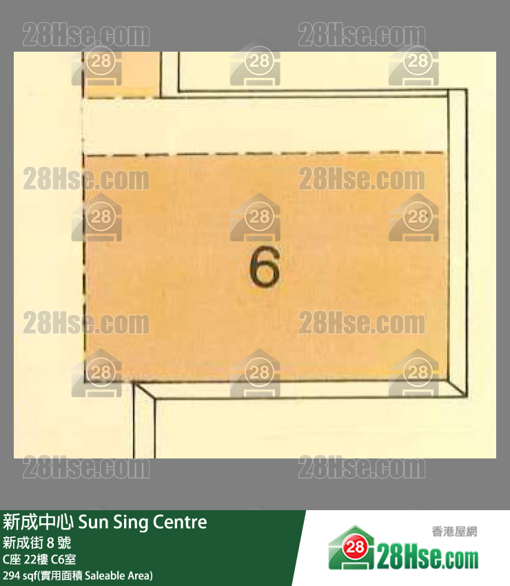 新成中心 C座22樓 C6室 平面圖