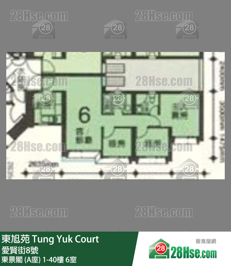 東旭苑 東景閣 (A庢)35樓 6室 平面圖
