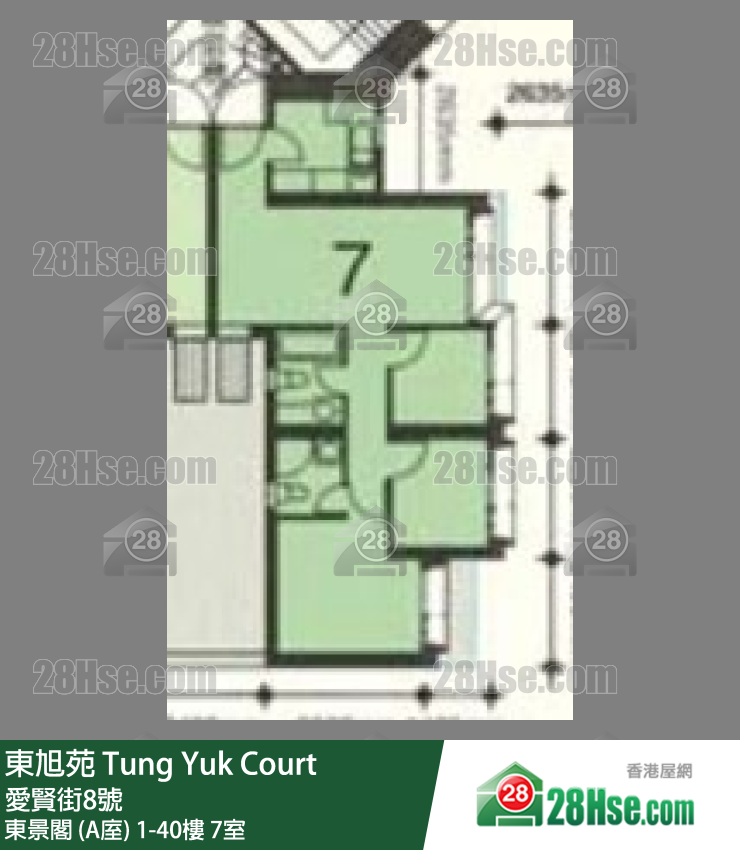 東旭苑 東景閣 (A庢)32樓 7室 平面圖