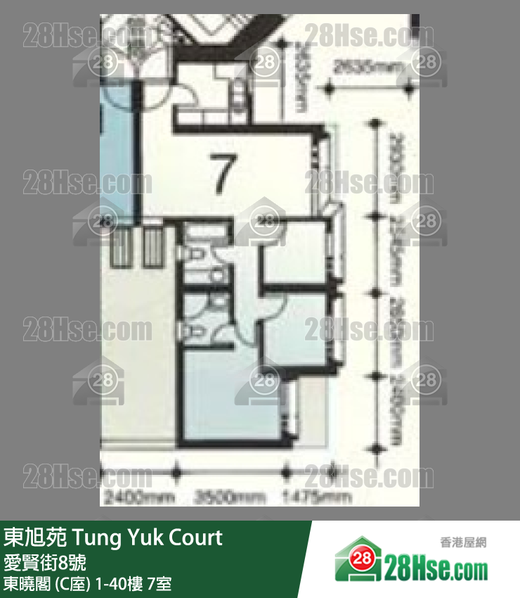 东旭苑 东晓阁 (C庢)7楼 7室 平面图