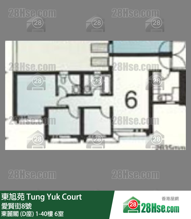 东旭苑 东丽阁 (D庢)21楼 6室 平面图